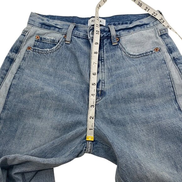 Pistola Charlie high rise ankle straight button fly double denim panels size 27 - Picture 16 of 16